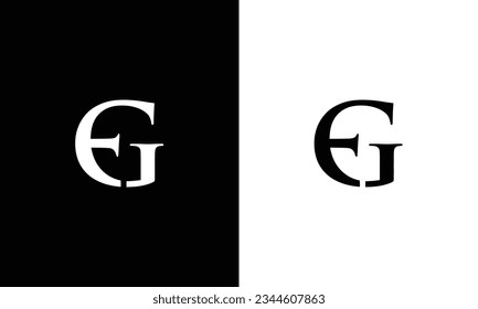 EG, GE Abstract Letters Logo Monogram