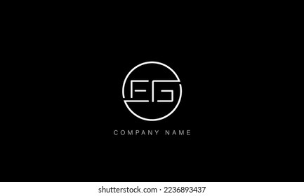 EG, GE Alphabet Letters Logo Monogram
