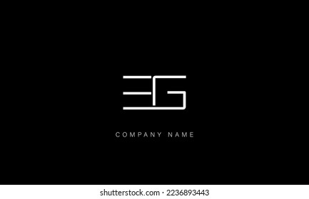 EG, GE Alphabet Letters Logo Monogram