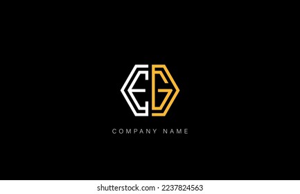EG, GE Alphabet Letters Logo Monogram