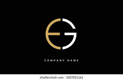 EG, GE Alphabets Letters Logo Monogram