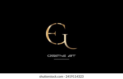 EG, GE, E, G letras abstractas monograma