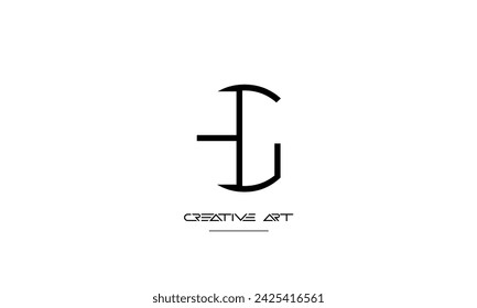 EG, GE, E, G abstract letters logo monogram