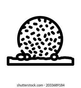 egagropylus linnaeus seaweed line icon vector. egagropylus linnaeus seaweed sign. isolated contour symbol black illustration