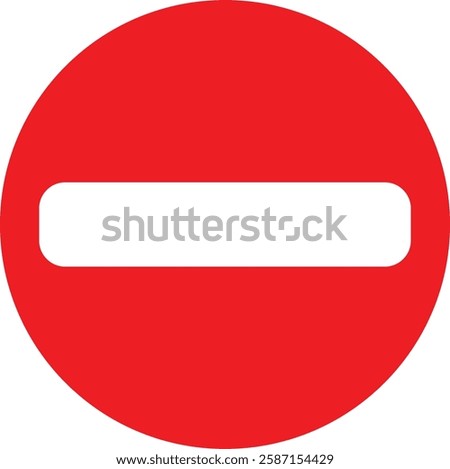 egative Red and white sign