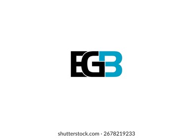Icono Abstractas creativo de EGb – Logotipo de monograma minimalista moderno para marca, diseño de Vector de identidad