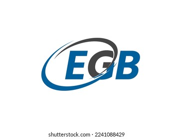 EGB letter creative modern elegant swoosh logo design