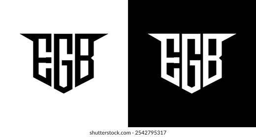 EGB letter logo design with white background in illustrator, vector logo modern alphabet font overlap style, calligraphy designs for logo, Poster, Invitation, etc.