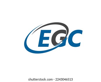 EGC letter creative modern elegant swoosh logo design