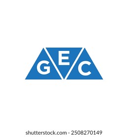 EGC triangle shape logo design on white background. EGC creative initials letter logo concept.
