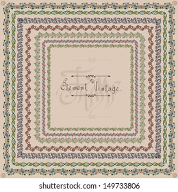 egde vintage pattern fruit frame