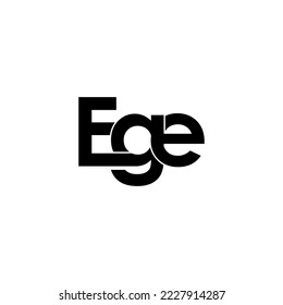 ege initial letter monogram logo design