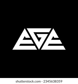 Diseño del logotipo de la letra del triángulo EGE con forma de triángulo. Monograma de diseño del logotipo del triángulo EGE. Plantilla de logotipo vectorial de triángulo EGE con color rojo. EGE logotipo triangular Diseño sencillo, elegante y lujoso.