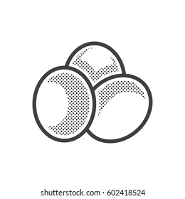 egg 3 balls Farm icon dotted design