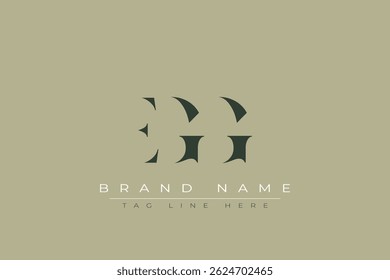 Diseño abstracto del logotipo de la letra del huevo. Este logotipo está diseñado por tres letras abstractas.