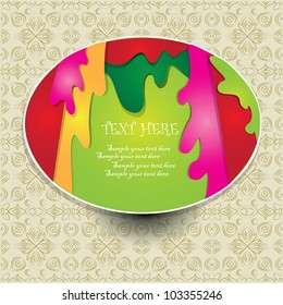 Egg abstract on classic pattern background,Vector