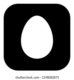 Icono de huevo y aplicación en blanco