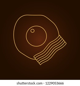 Egg and bacon icon