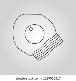 Egg and bacon icon