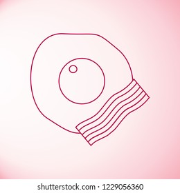 Egg and bacon icon