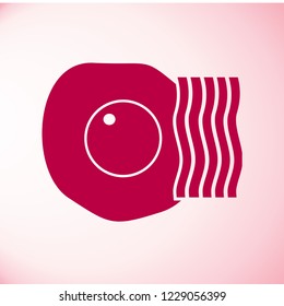 Egg and bacon icon