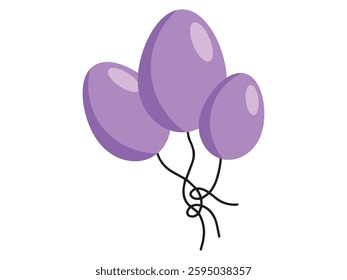 Egg Balloon Easter Background Illustration