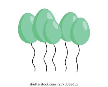 Egg Balloon Easter Decoration Background