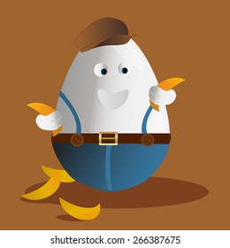 egg with a banana