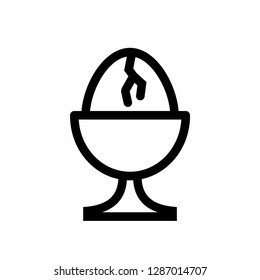 egg in  basket icon vector on white background - Vector