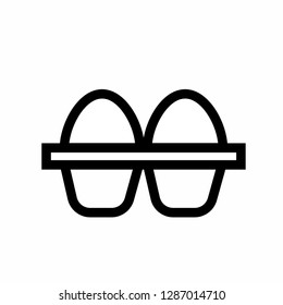 egg in  basket icon vector on white background - Vector