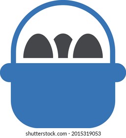 egg basket vector glyph colour icon