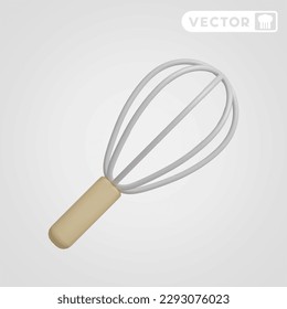 egg beater 3D vector icon set, on a grey background