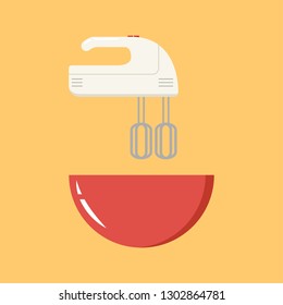 Egg beater cartoon vector. wallpaper. free space for text.