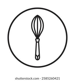 Egg beater Icon Isolated flat vector in outline