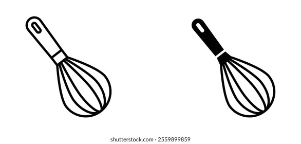 Egg beater Icon set in black color for ui designs