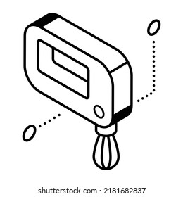 An egg beater line icon design 