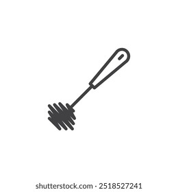 Ícone da linha Egg Beater. Sinal de estilo linear para conceito móvel e design da Web. Ícone do vetor de contorno do Egg Whisk. Símbolo, ilustração de logotipo. Gráficos vetoriais.