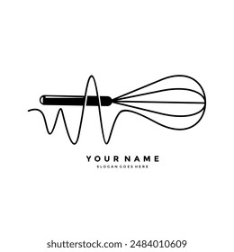 egg beater logo design image. unique egg beater design template vector illustration. eps 10