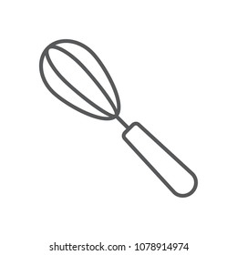 Egg beater thin line icon, kitchen and cooking, whisk sign vector graphics, a linear pattern on a white background, eps 10.