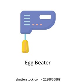 Egg Beater Vector Flat Icon Design illustration. Housekeeping Symbol on White background EPS 10 File