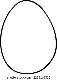 oval de línea negra de huevo mínimo