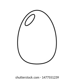Egg black on a white background, vector illustration for design.