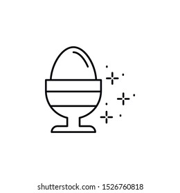 Egg, boiled icon. Element of Food and Drink icon. Thin line icon