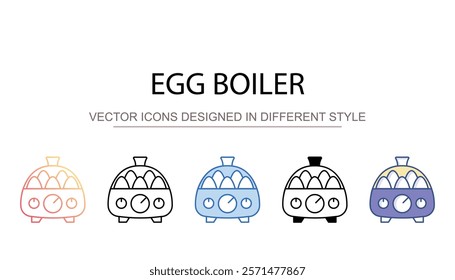 Egg Boiler icon design with white background stock illustration