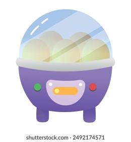 Egg boiler icon designed in flat style 