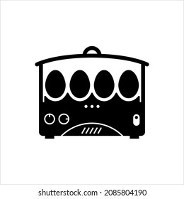 Egg Boiler Icon, Electric Egg Boiler, Hot Water Boiler Vector Art Illustration