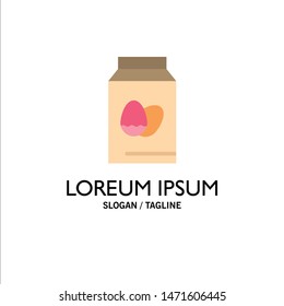 Egg, Bottle, Easter, Holiday Business Logo Template. Flat Color