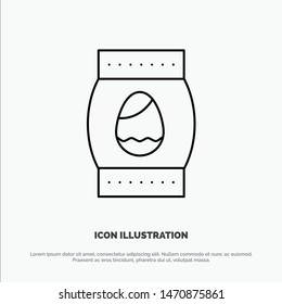 Egg, Bottle, Easter, Holiday Line Icon Vector. Vector Icon Template background