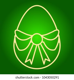 Egg with a bow icon .