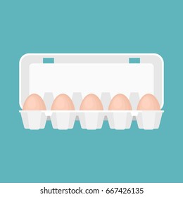 egg box in flat design vector
